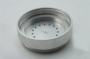 Perforated stainless steel cylindrical shell